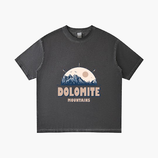 Dolomite Mountains Italy Vintage Mountain Hiking Gradient T Shirts