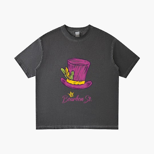 Bourbon Street Mardi Gras New Orleans French Quart Gradient T Shirts