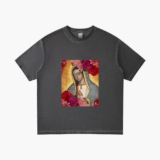 Our Lady of Guadalupe Rose Mexican Catholic Juan D Gradient T Shirts