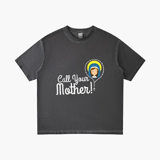 Call Your Mother Mom Gifts Blessed Mary Rosary Cut Gradient T Shirts