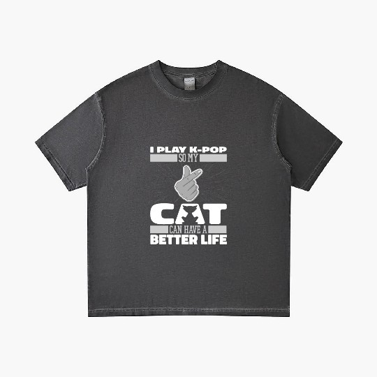 K Pop Cat Gradient T Shirts