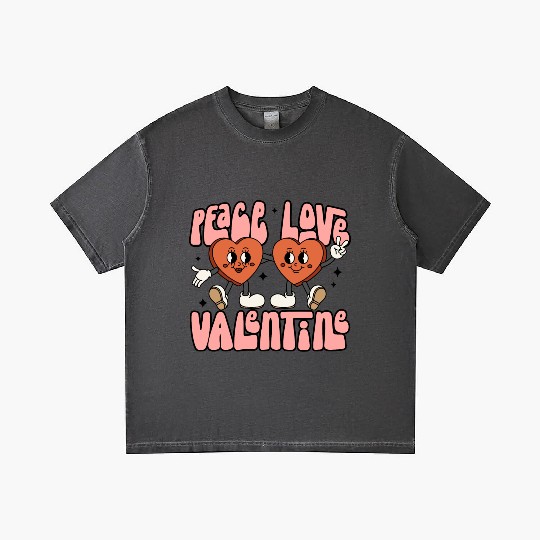 Peace Love Valentine Candy Heart Gradient T Shirts