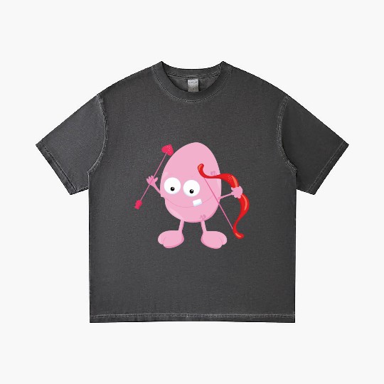 Kids Valentines Day Valentine Light Pink Monster Gradient T Shirts