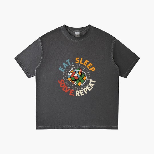 Eat Sleep Solve Repeat Math Speed Cubing Genie Gradient T Shirts