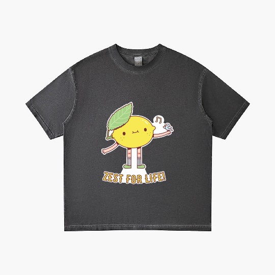 Cute Lemon and Bird Zest For Life Gradient T Shirts