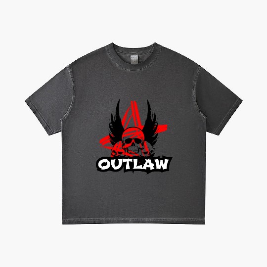 Skull - Bad Ass - Outlaw Gradient T Shirts