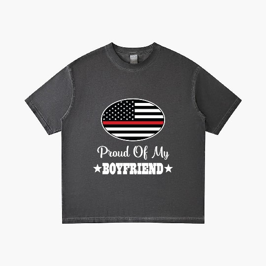 Firefighter Proud of my Boyfriend Gradient T Shirts