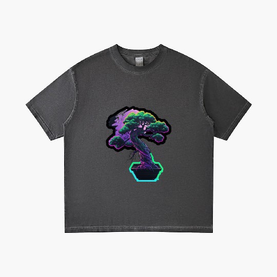 Synthwave Bonsai Tree Gradient T Shirts