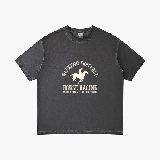 Weekend Forecast Horse Racing Chance of Drinking Gradient T Shirts