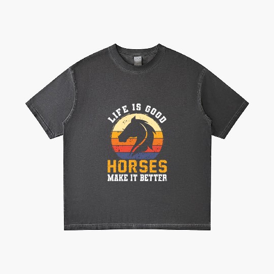 Cool Retro Vintage Horse Pony Hanoverian Gift Gradient T Shirts