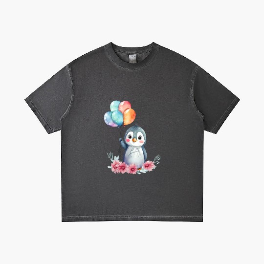 Penguin Animal Cute Antarctica Bird Zoo Winter Gradient T Shirts