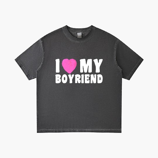 Forever and Always I Love My Boyfriend pink heart Gradient T Shirts