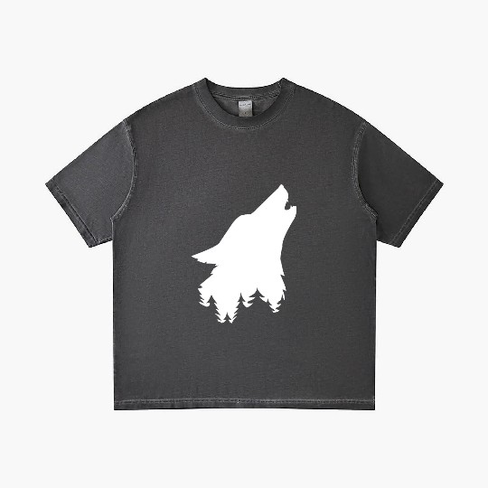 Great White Wolf for Forest Gradient T Shirts