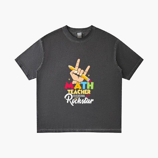 Math Teacher Educational Rockstar School Education Gradient T Shirts