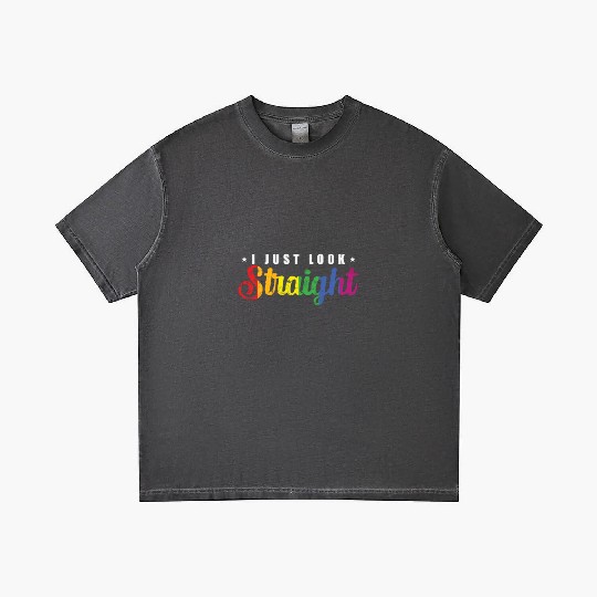 I just look straight LGBT Rainbow Pride Gradient T Shirts