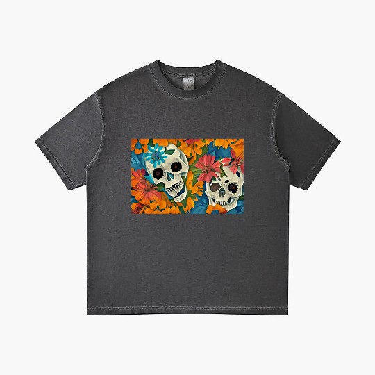 floral butterfly skull art illustration abstract Gradient T Shirts
