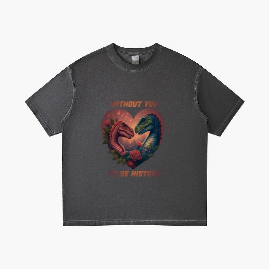 Dinosaur Valentine Gradient T Shirts