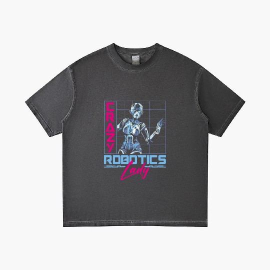 Robot Robotics Engineer Female Gradient T Shirts