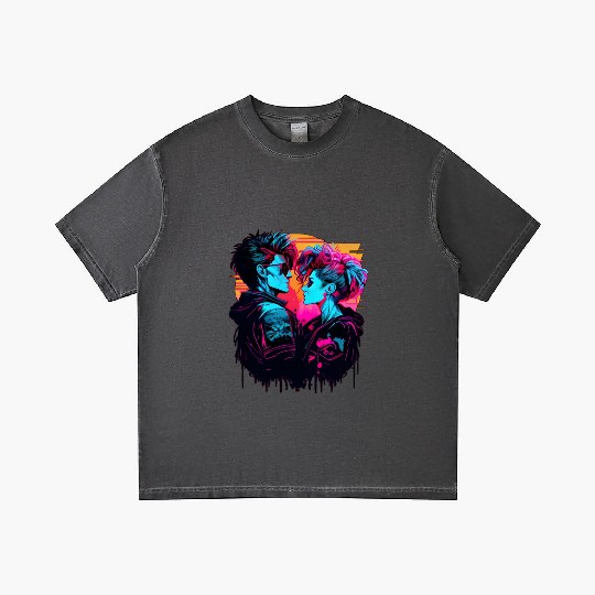 Get the Hottest Cyberpunk Synthwave Art - In Love Gradient T Shirts
