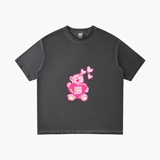 Teddy bear valentine with balloons Gradient T Shirts