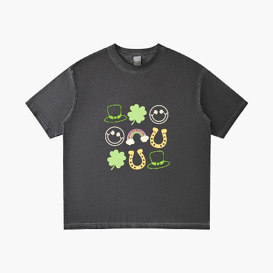 Retro St Patricks Day Women Shamrock Vintage St Gradient T Shirts