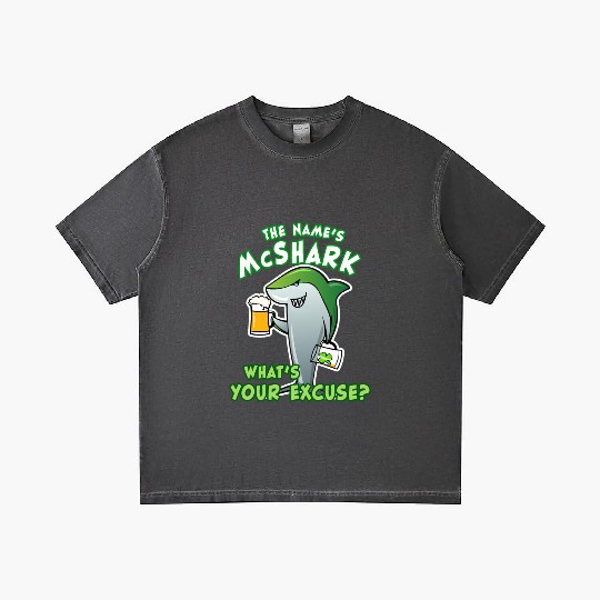 St Patricks Day Shark Funny Beer Drinking Gradient T Shirts