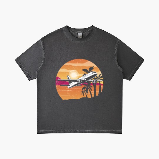 Airplane Retro Gradient T Shirts