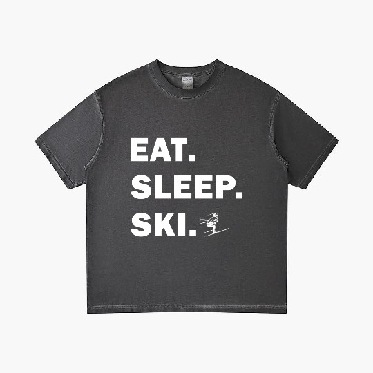 Skiing and Snowboarding - Eat Sleep Ski Gradient T Shirts
