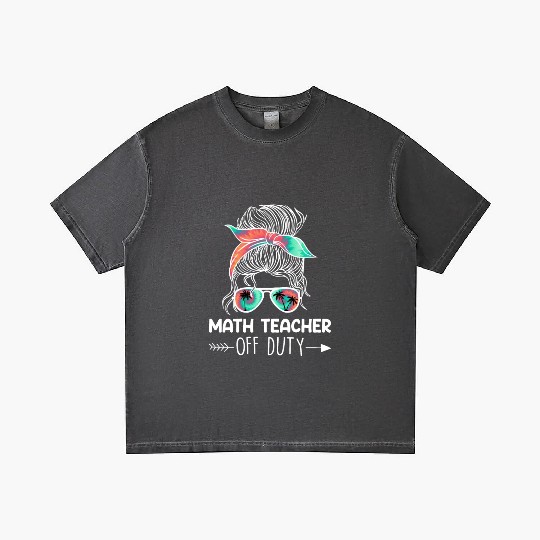 Teacher off duty teacher vacation math teacher Gradient T Shirts