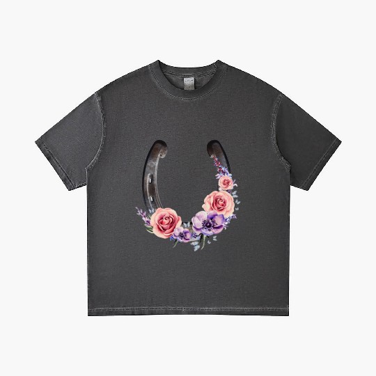 Lucky Floral Horseshoe Gradient T Shirts