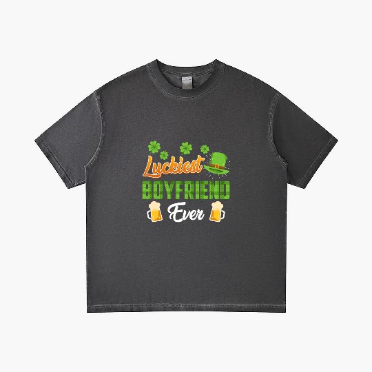 Luckiest Boyfriend Ever St. Patrick's Day Gradient T Shirts
