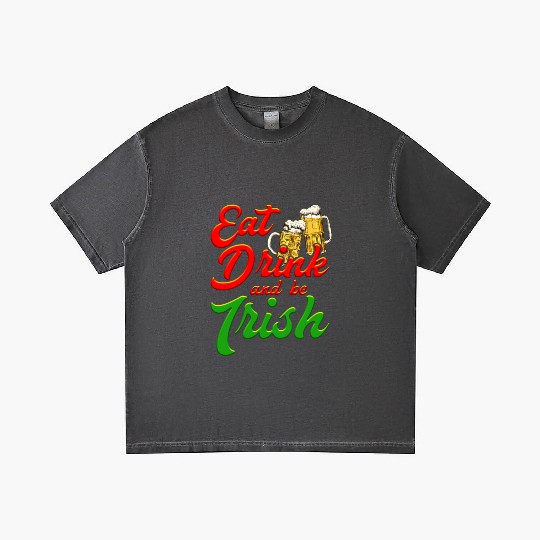 Eat Drink and be Irish beer St. Patrick's Day Gradient T Shirts
