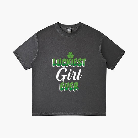 St. Patrick's Day saying Luckiest Girl ever Gradient T Shirts