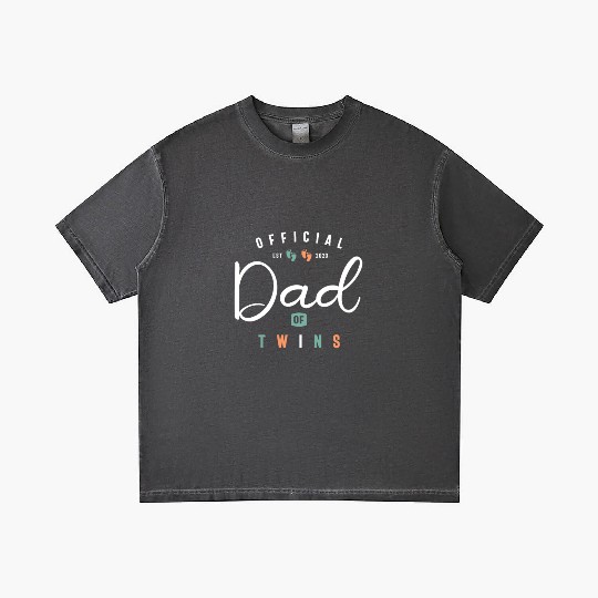 Dad of Twins Funny New Daddy To Be Expecting 2023 Gradient T Shirts