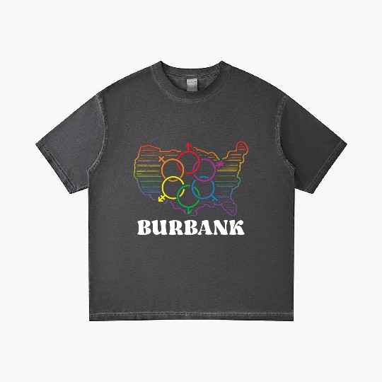 Burbank Pride Month Pride Flag LGBT Community LGBT Gradient T Shirts