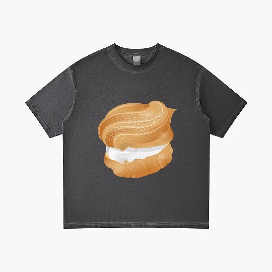 Illustration of a cream puff filled with cream Gradient T Shirts