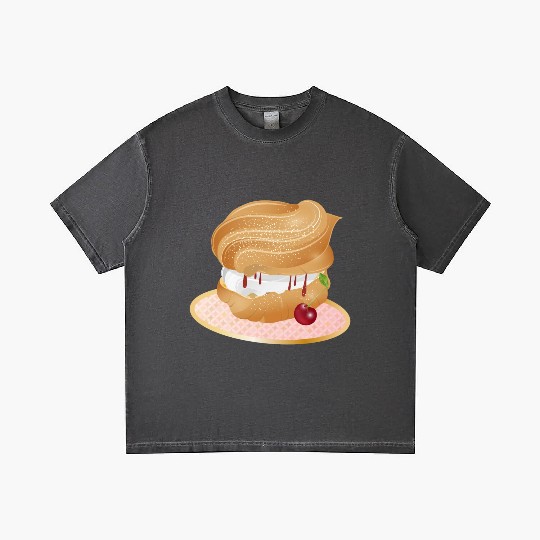Cream puffs filled with cream and cherries Gradient T Shirts