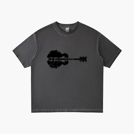 Nature Guitar, Guitar Lover Gradient T Shirts
