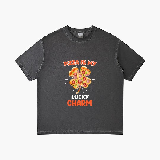 Pizza is my Lucky Charm Pizza Fan Gradient T Shirts