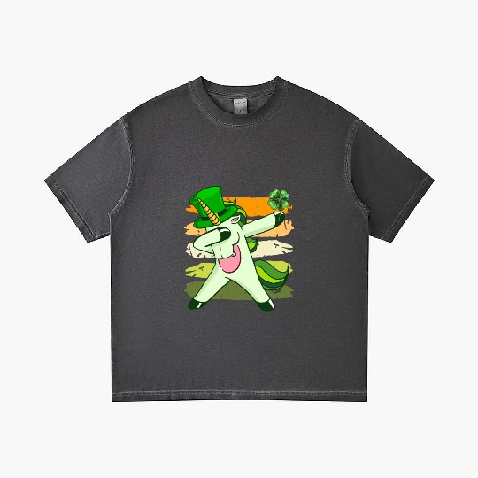 Dabbing unicorn shamrock St. Patrick's Day Gradient T Shirts