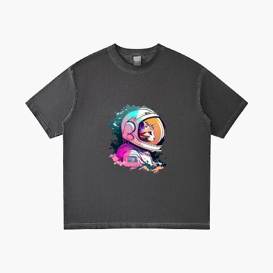 Aesthetic Vaporwave Space Cat 80s 90s Astronaut Gradient T Shirts