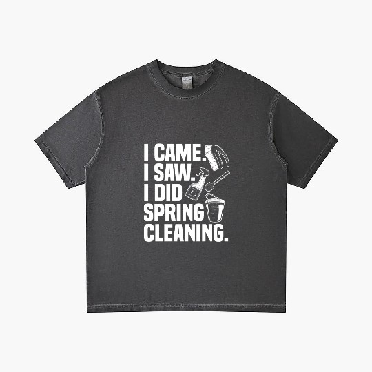 Funny Spring Cleaning Design Gradient T Shirts
