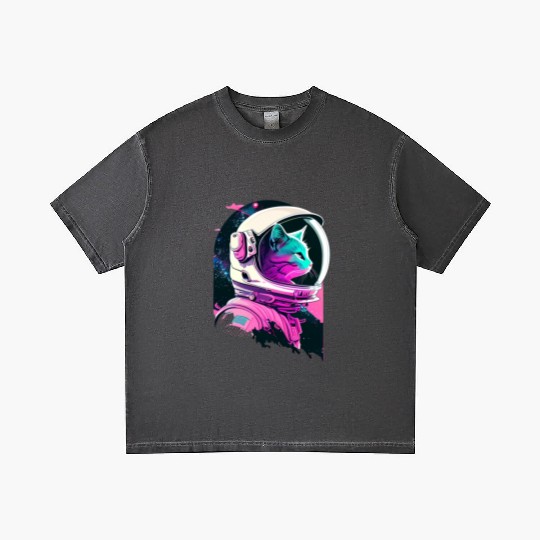 Aesthetic Vaporwave Space Cat 80s 90s Astronaut Gradient T Shirts