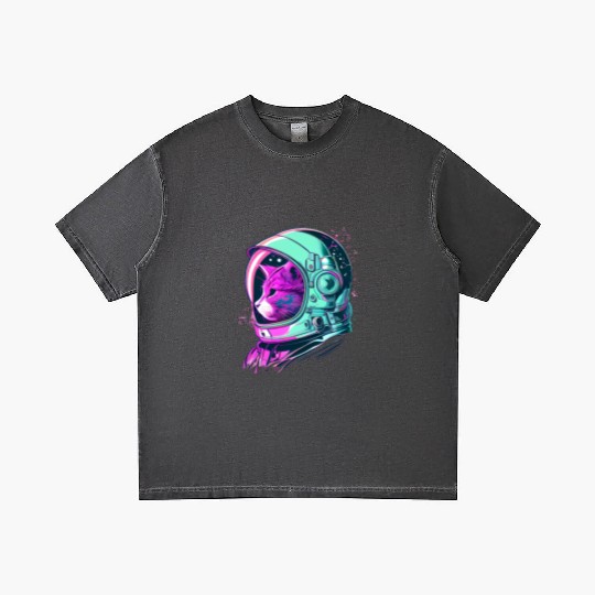 Aesthetic Vaporwave Space Cat 80s 90s Astronaut Gradient T Shirts