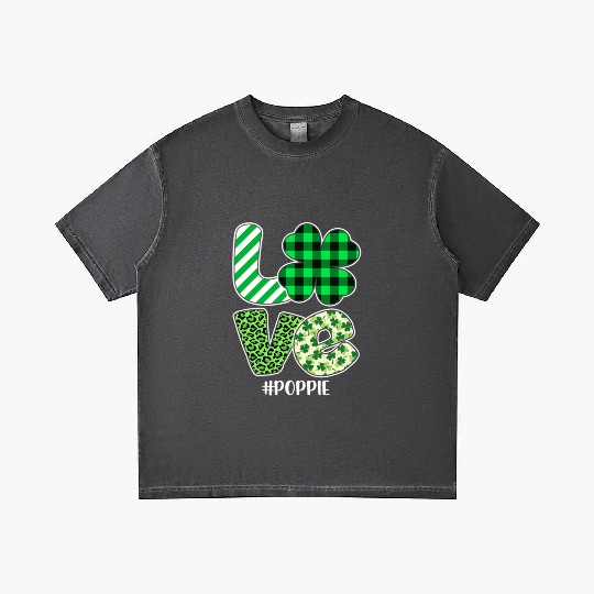 Love Poppie Green Plaid Leopard Shamrock Gradient T Shirts