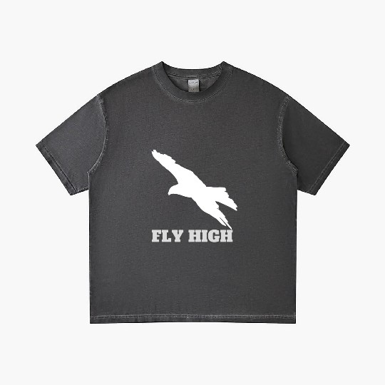 FLY High Grey Pop Art Eagle Gradient T Shirts