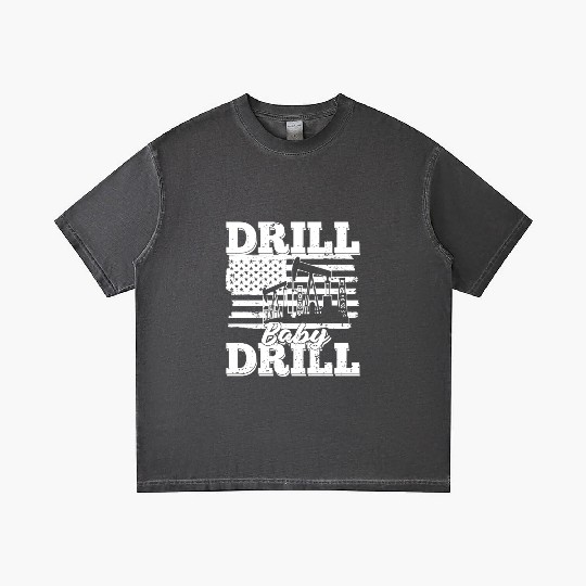 Oilfield Oil Drilling Us Flag Drill Baby Drill Gradient T Shirts
