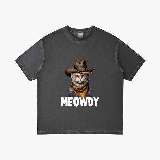 Meowdy Cat Meme Country Meow Howdy Funny Gradient T Shirts