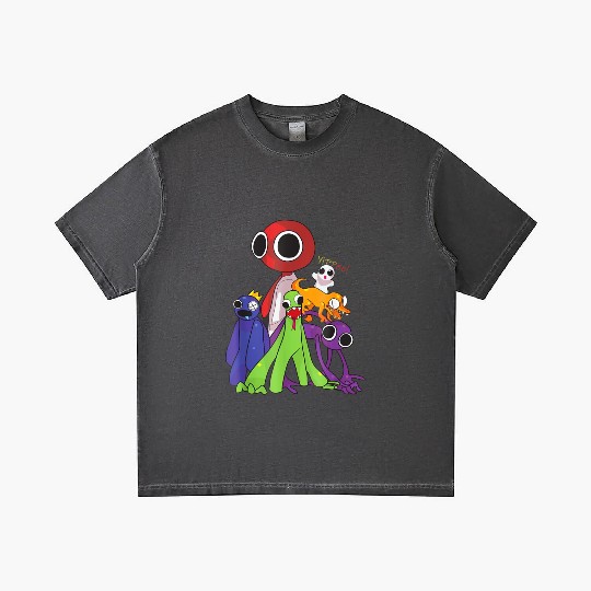 Rainbow Friends blue red orange green Gradient T Shirts