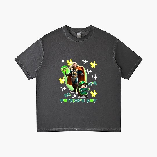 Kids St. Patrick's Day Shamrock "Thor, anime" Gradient T Shirts
